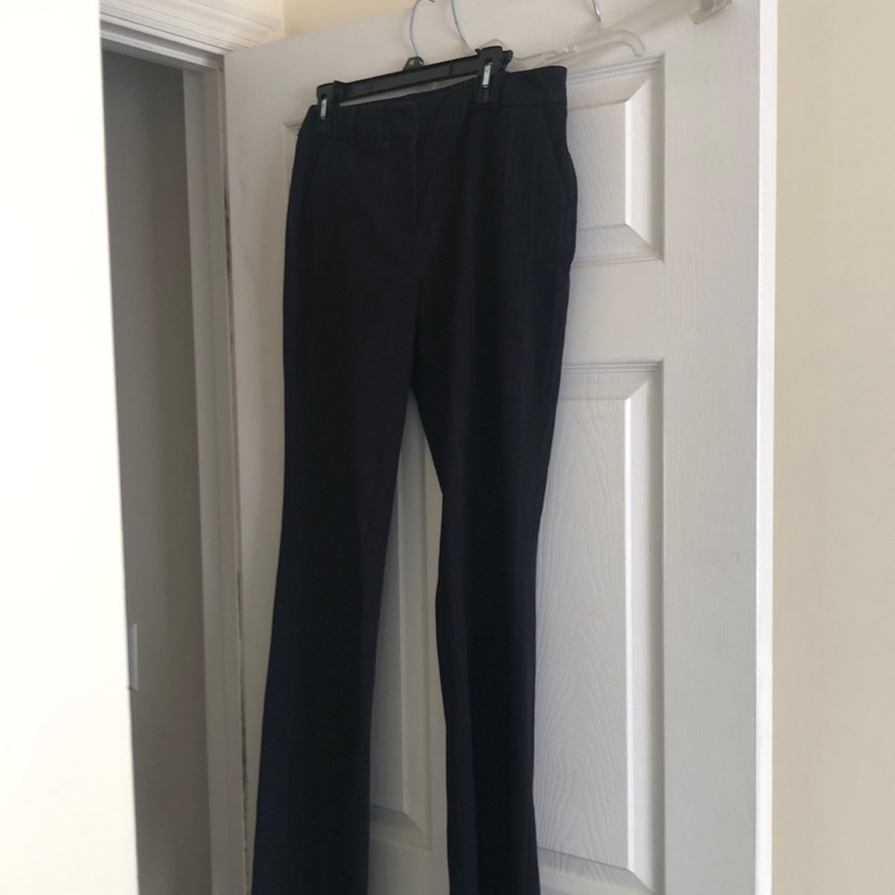 Women’s New York and Company Black Pants with White Stripes